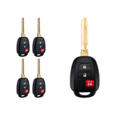 Lots of 5 Remote Car Key Fob Replacement for 2012 2013 2014 2015 2016 Toyota Prius C HYQ12BDM G Chip